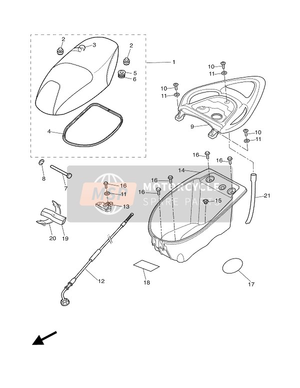 4SBF43181100, Pipe,Over Flow, Yamaha, 0